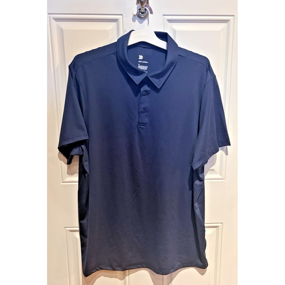 All In Motion Moisture Wicking Jersey Polo In Navy - Mens XL